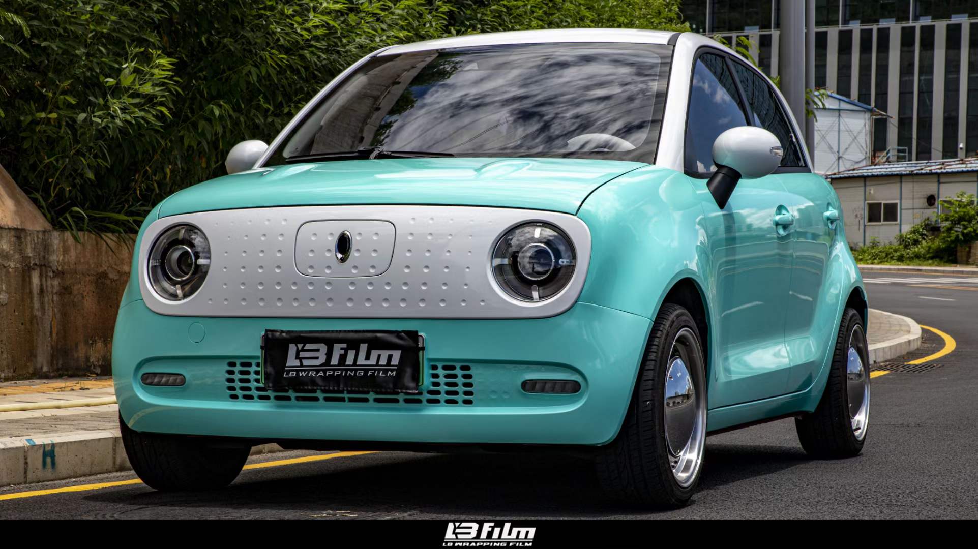 欧拉-黑猫汽车贴膜lb改色膜高亮蒂芙尼 高亮白