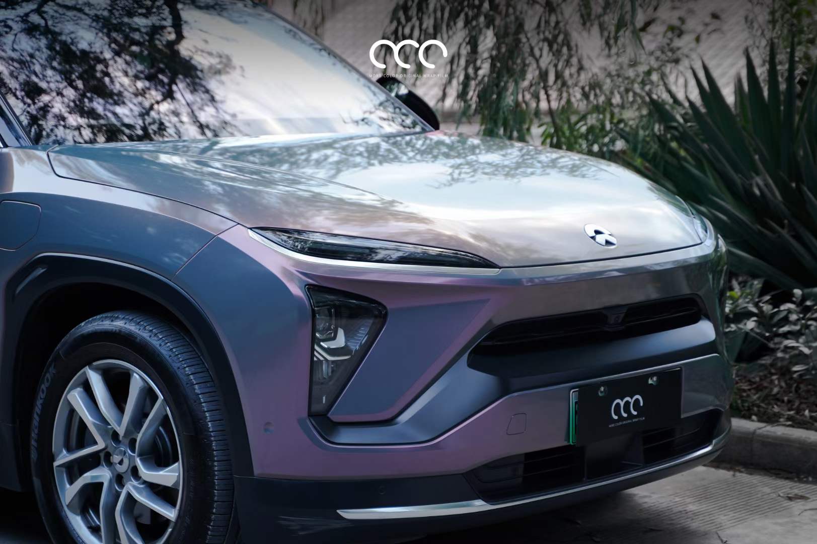 蔚来es6汽车贴膜漫彩改色膜pet星空灰魅影