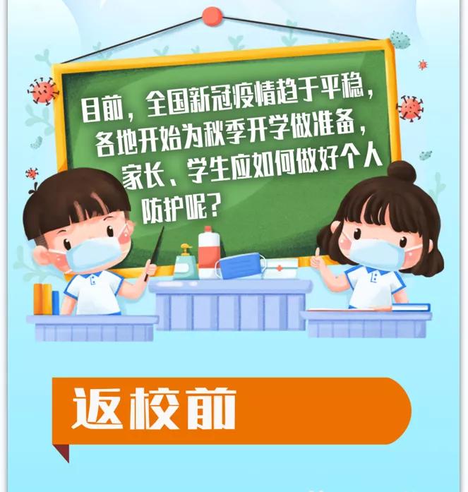 来源|中小学生秋季开学在即，疫情防控如何做好？一图全知道