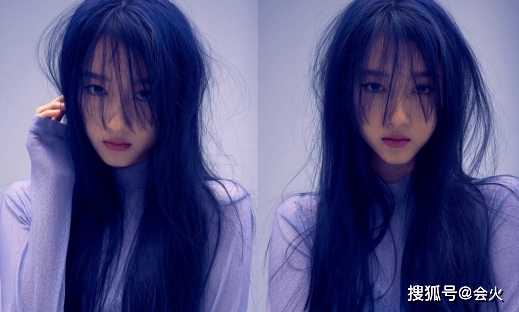 御姐|23岁关晓彤一头蓝发好性感！扭腰摆胯眼神妩媚，穿超短裤秀大长腿