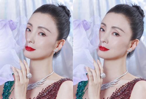 整体|陶虹贵妇气质开挂，奔五的年纪这样穿“太客气”，拼色搭配太唯美