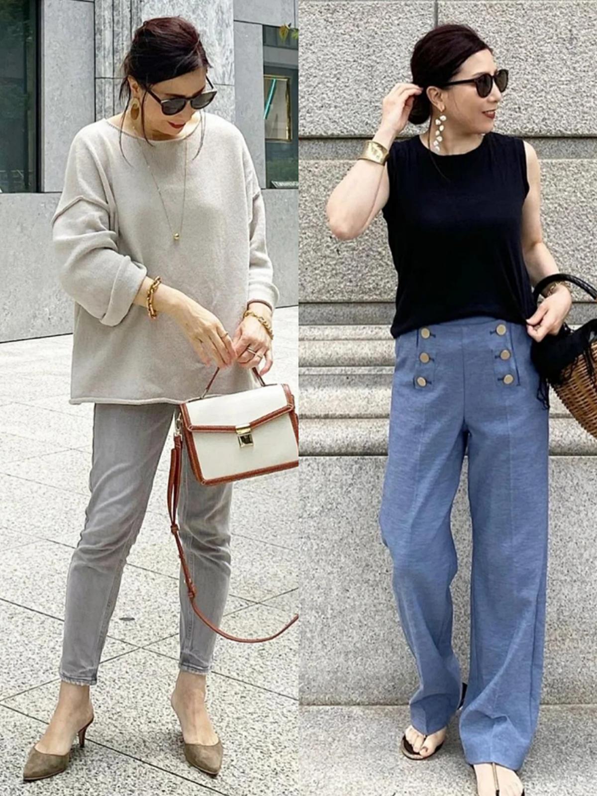 长袖|入秋后50岁女人别穿得太老气,学日本主妇这样搭,舒适又有女人味