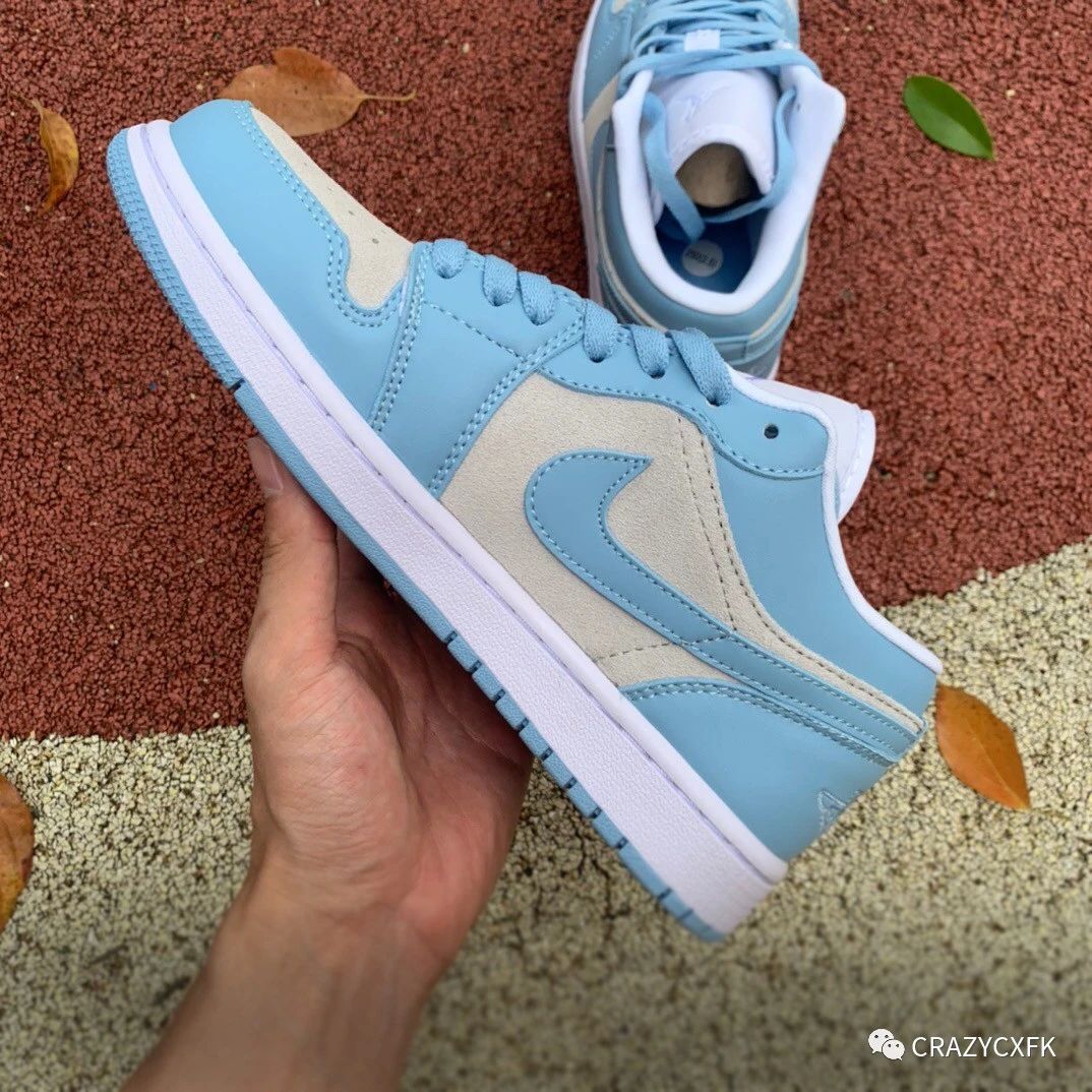 大学|乔丹 Air Jordan 1 Low 大学灰蓝低帮运动鞋