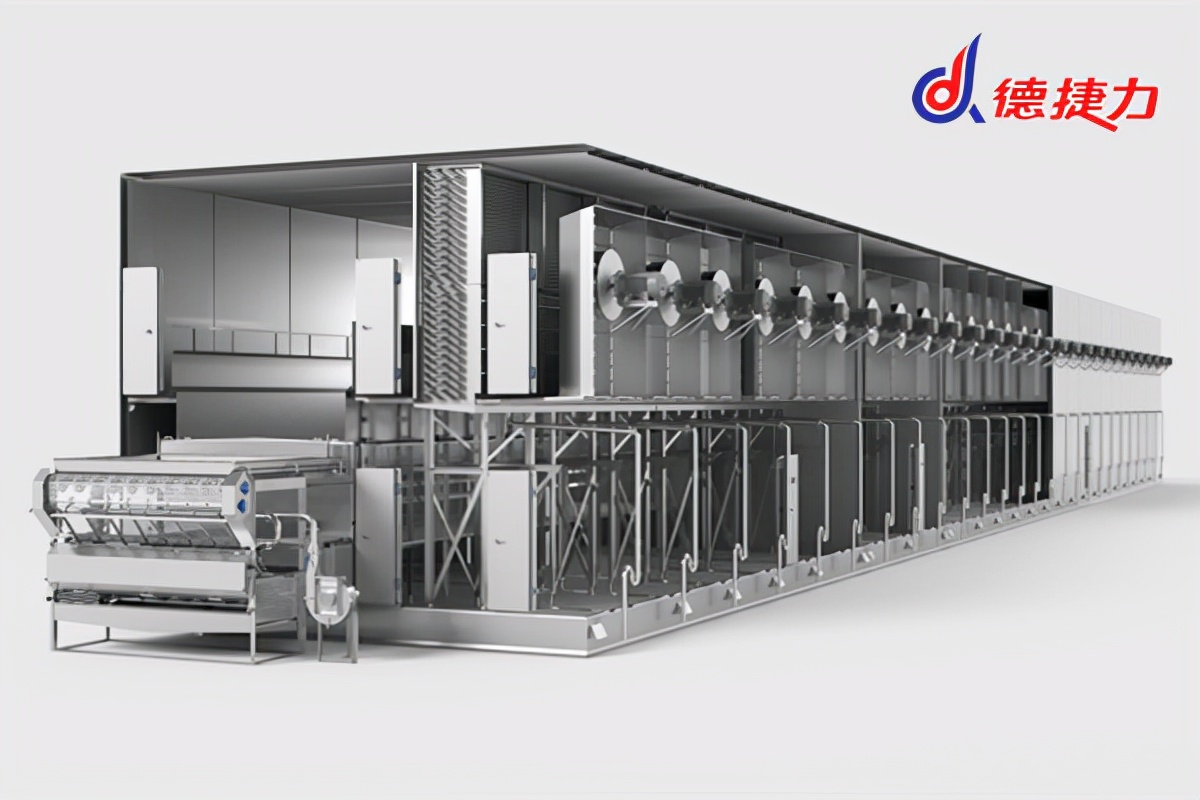 不同的速冻方式对虾的品质影响都不同冲击式速冻隧道