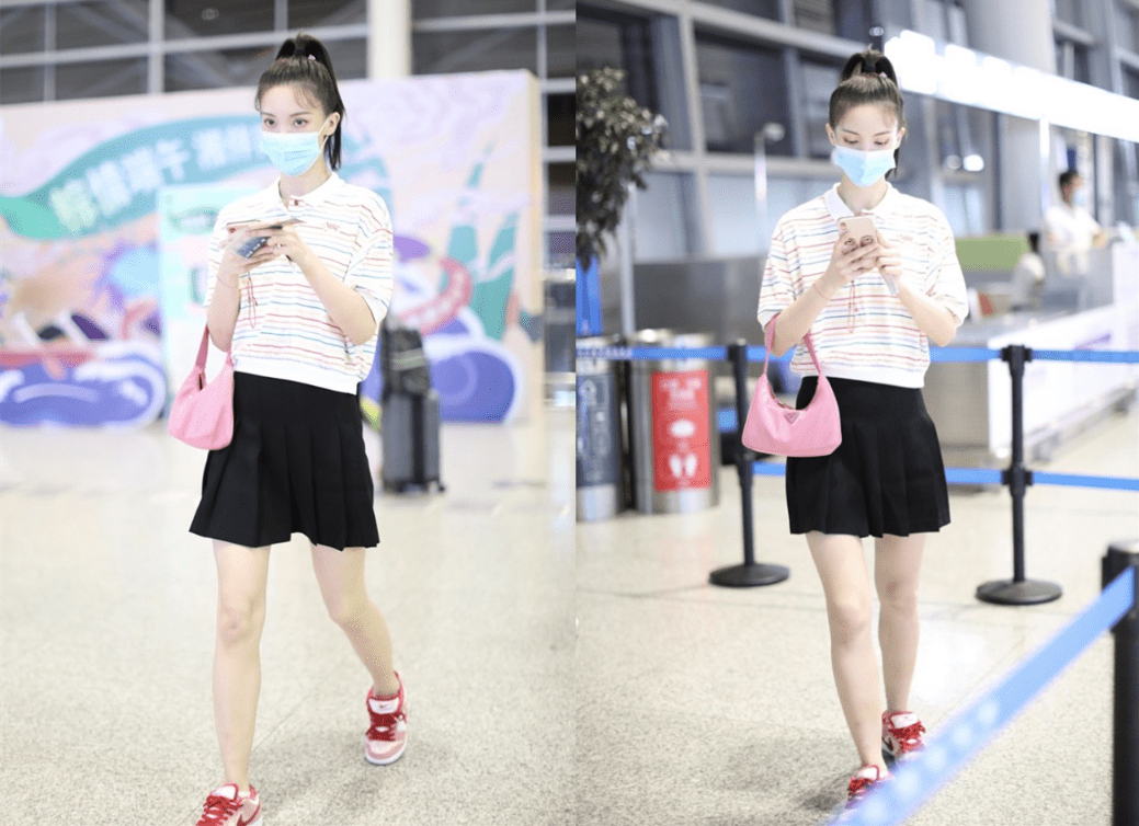 视觉|金晨穿得可真像00后，虽然这裙子看着有点短，但是真显腿长