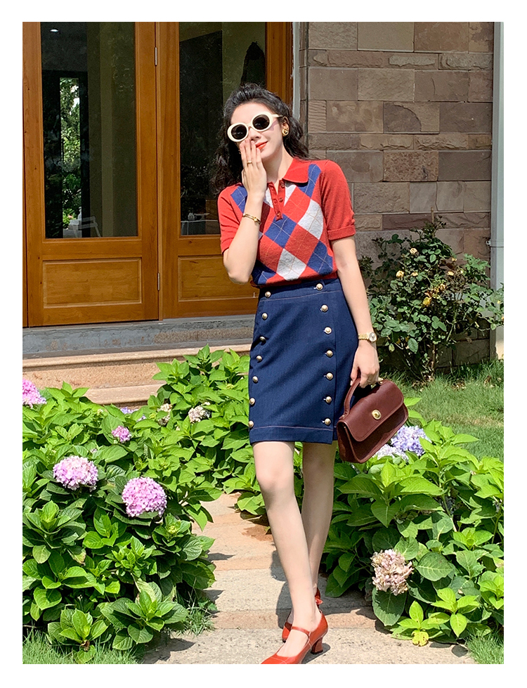 设计|学唐艺昕半身裙配上针织衫,混搭出时髦的美感,穿出属于自己的美