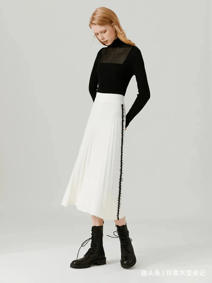 设计|立秋后,火了一种裙子叫“呢子裙”,优雅显贵,很适合30+女人