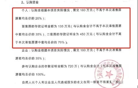 筹，不能。开发商要求的认购金与存款证明在套均总价35%以内都是合理的；
