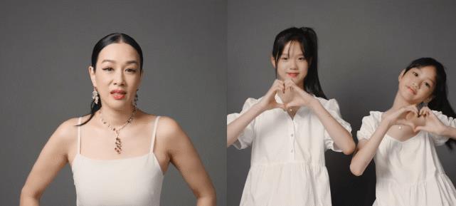 吊带|钟丽缇带女儿拍大片！小女儿穿泡泡袖甜美俏皮，颜值竟然美过姐姐