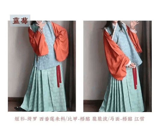 进行|谁说比甲只有对襟直领的？交领比甲照样存在~