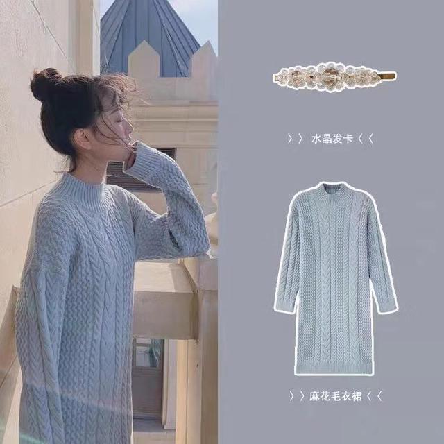 大腿|毛衣裙在冬季不管是作为内搭还是单穿，都是非常的好看
