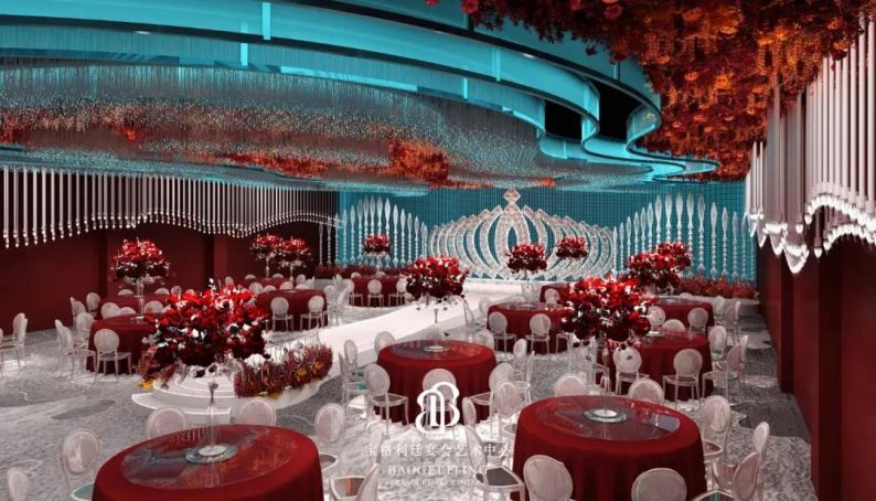 婚礼堂发布:徐丹宁波首秀!投资2600万,宝格利廷宴会艺术中心_大厅