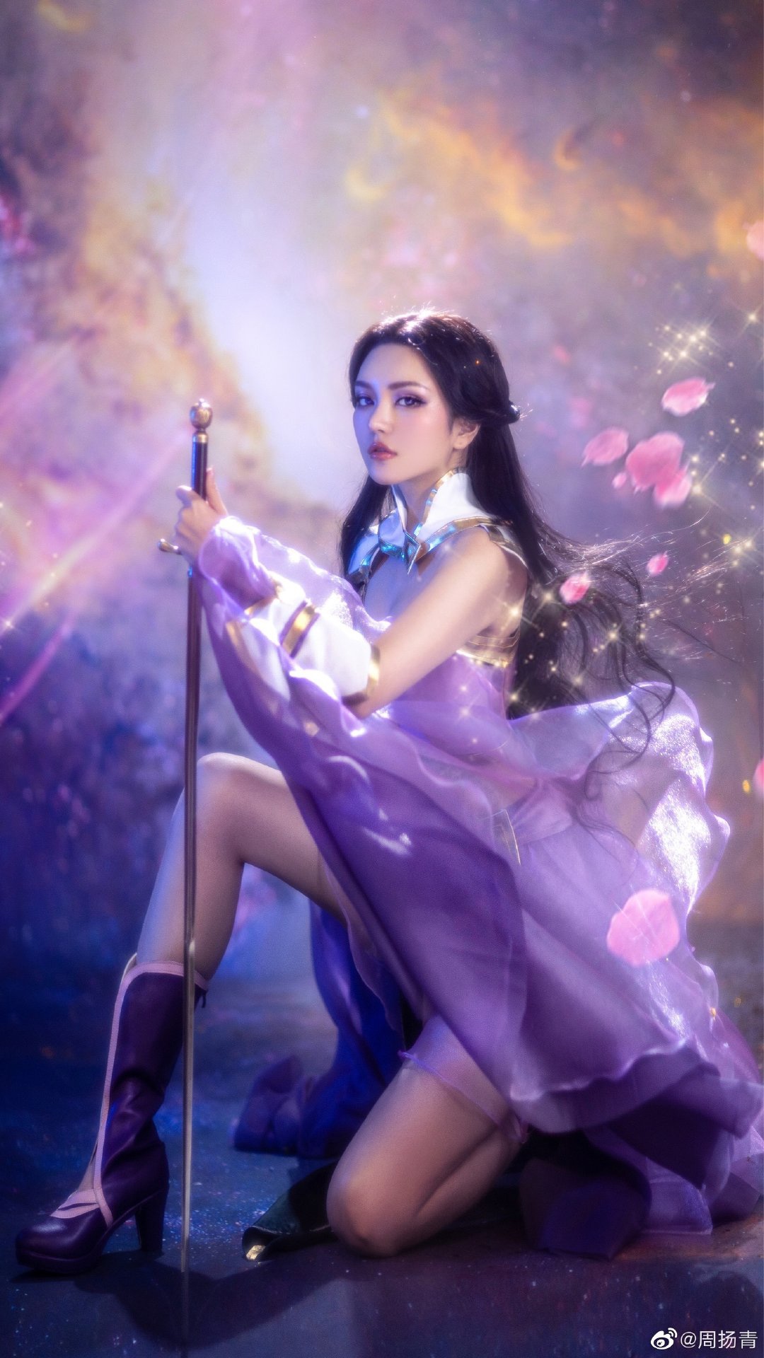 cos|31岁周扬青cos紫霞，满屏朦胧梦幻，唯美的就像一幅画！