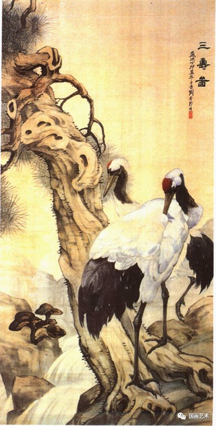 松鹤延年名家笔下的松鹤图