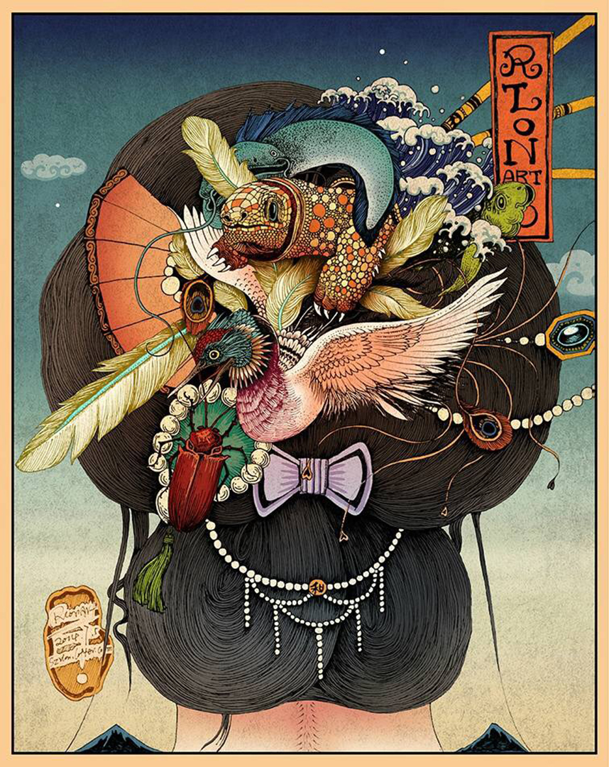 视觉|取材于《山海经》的国风插画,作品风格极具视觉冲击力
