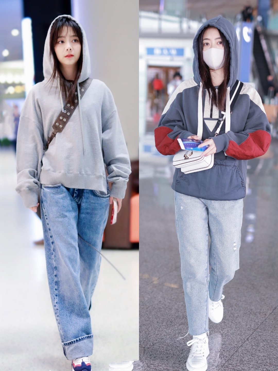 卫衣|谭松韵的穿搭永远都显嫩，内到打底外到棉服，目之所及全是记忆点