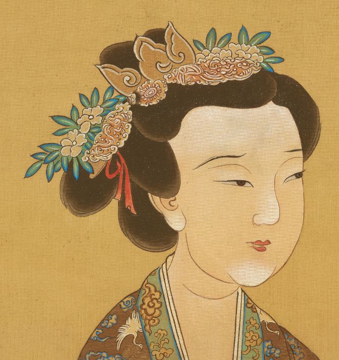 王蜀宫妓图(局部)仇英也是画美人的,但他爱画一大片美人拥挤着,被他