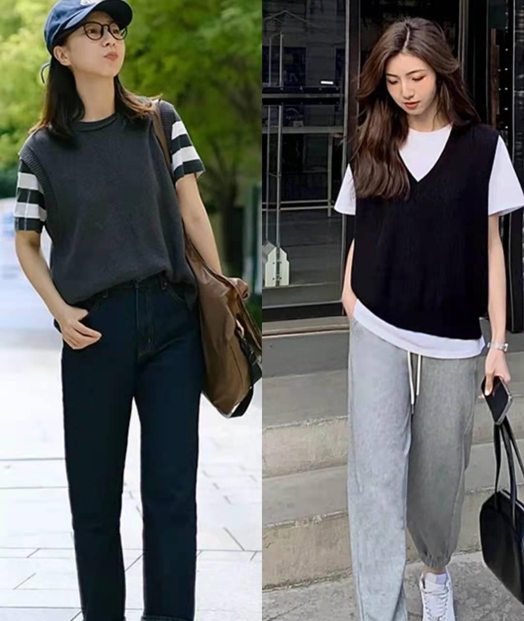 时尚|女人无论年纪多大,秋季穿针织背心建议多搭这4种单品,太时髦了