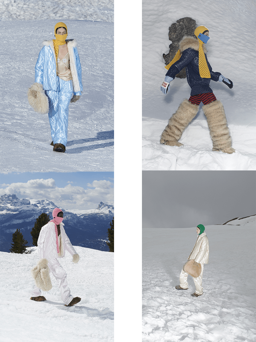 对比|Miu Miu 2021秋冬,臃肿滑雪服温暖,还可以兼顾时尚吗?
