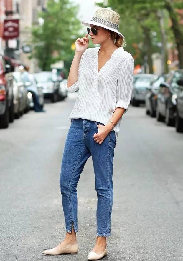 视觉|时尚穿搭 | 9分裤+平底鞋=早秋绝配