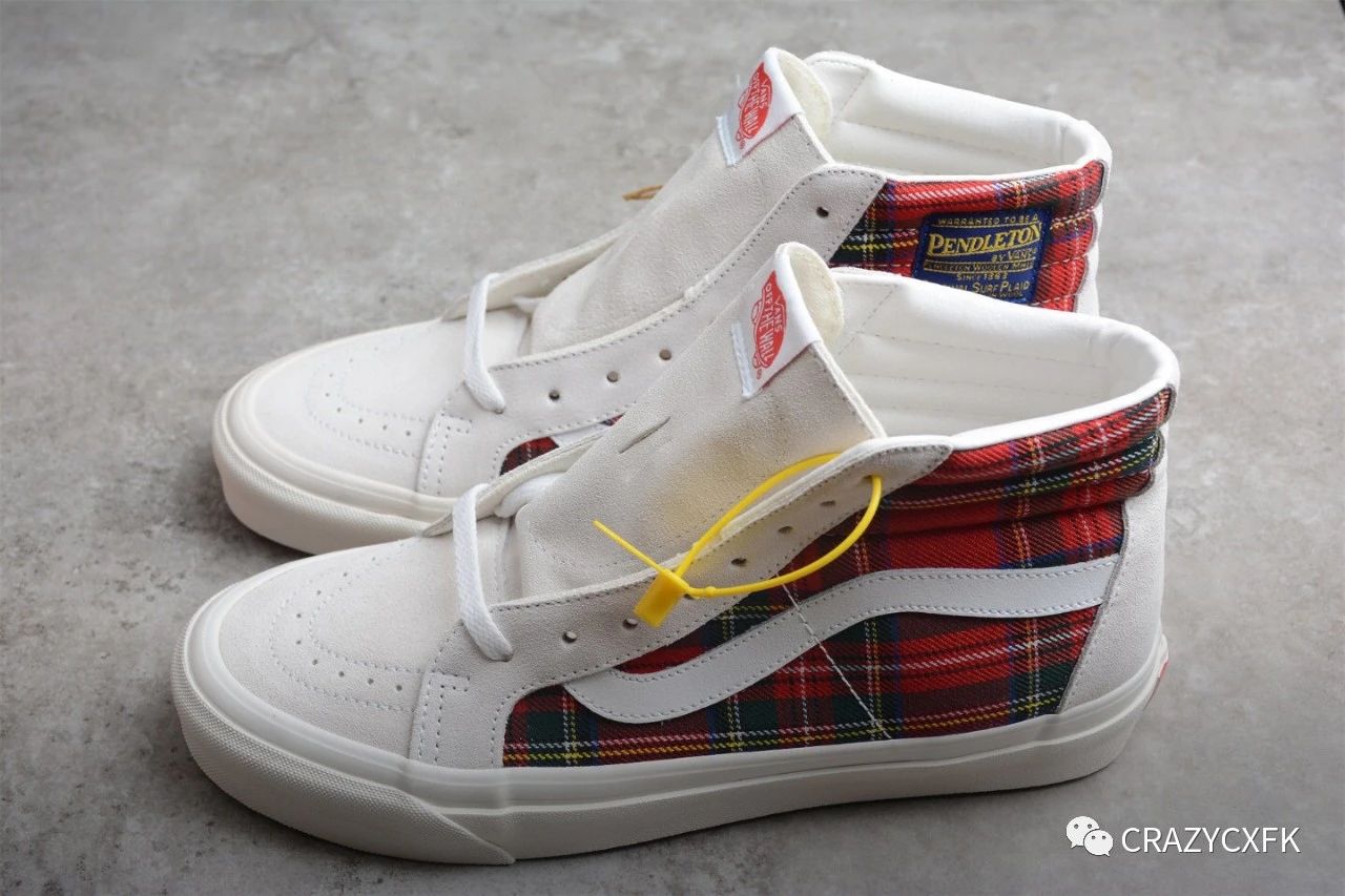 颜色|万斯 Vans SK8 Hi Pendleton 联名格纹高帮拼接帆布鞋