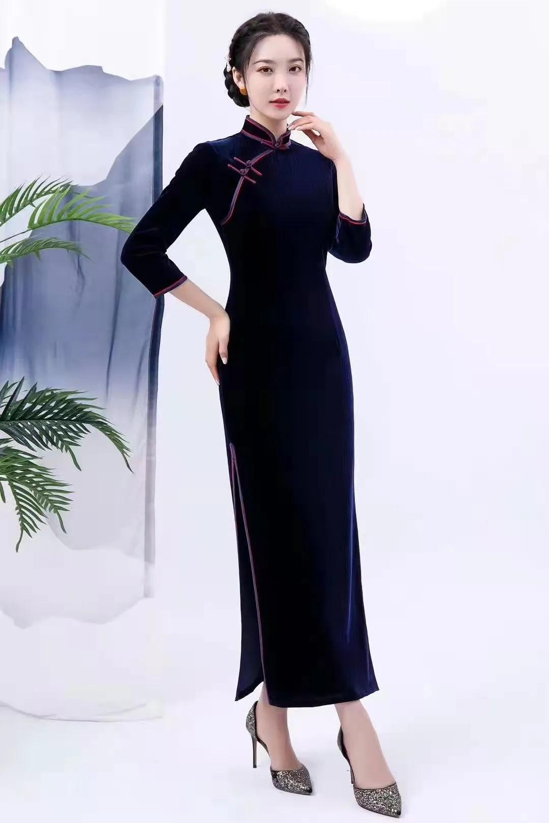 女子|丝绒让你的旗袍更有质感!奢华再添一抹高雅之感,让人迷醉不已!
