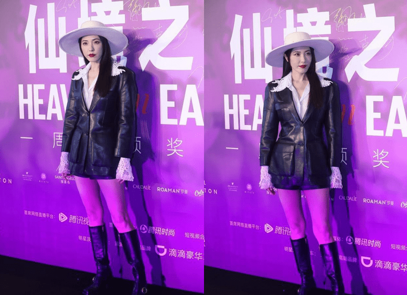 魅力|曾黎穿“酷飒装”气质满满，黑白配复古有韵味，高级感爆棚