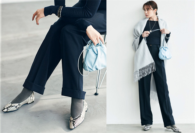 米色|裸色丝袜过时了？今秋流行浅口鞋配彩色短袜，穿得保暖还不土气