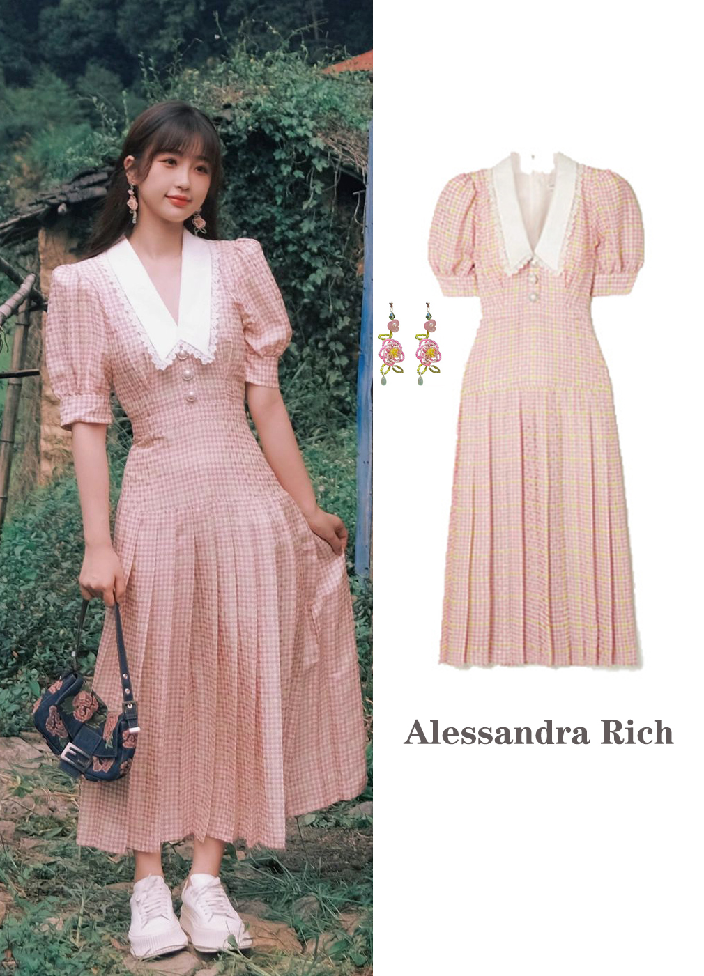 波浪|泡泡袖、格子印花、不规则裙摆,今年秋季连衣裙的时髦点整理好了