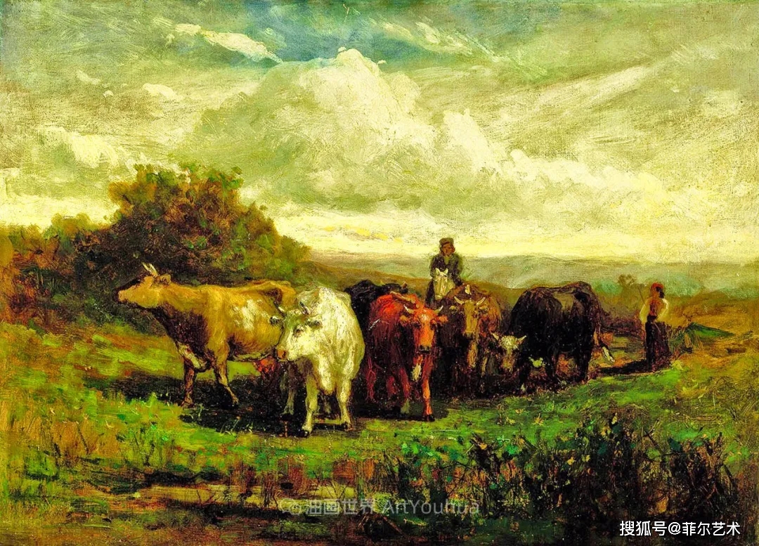 古典主义风格,宁静的田园风景油画作品欣赏_班尼斯特