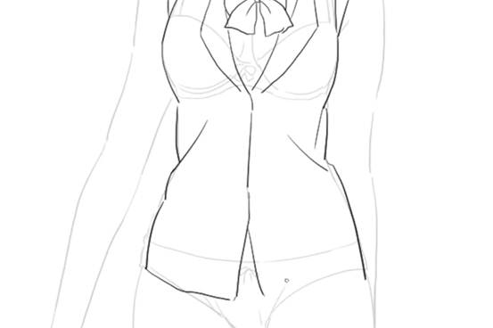 画法 各类高中生制服的绘画方法