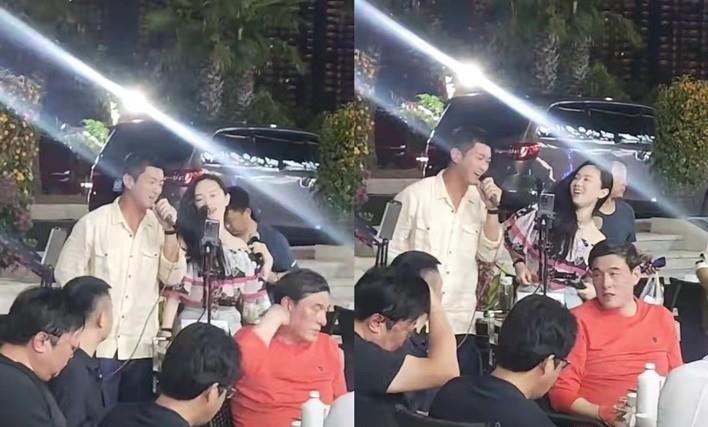 老公 霍思燕同老公街头唱歌，穿紧身裤大肚腩包不住，满脸肉感有旺夫相