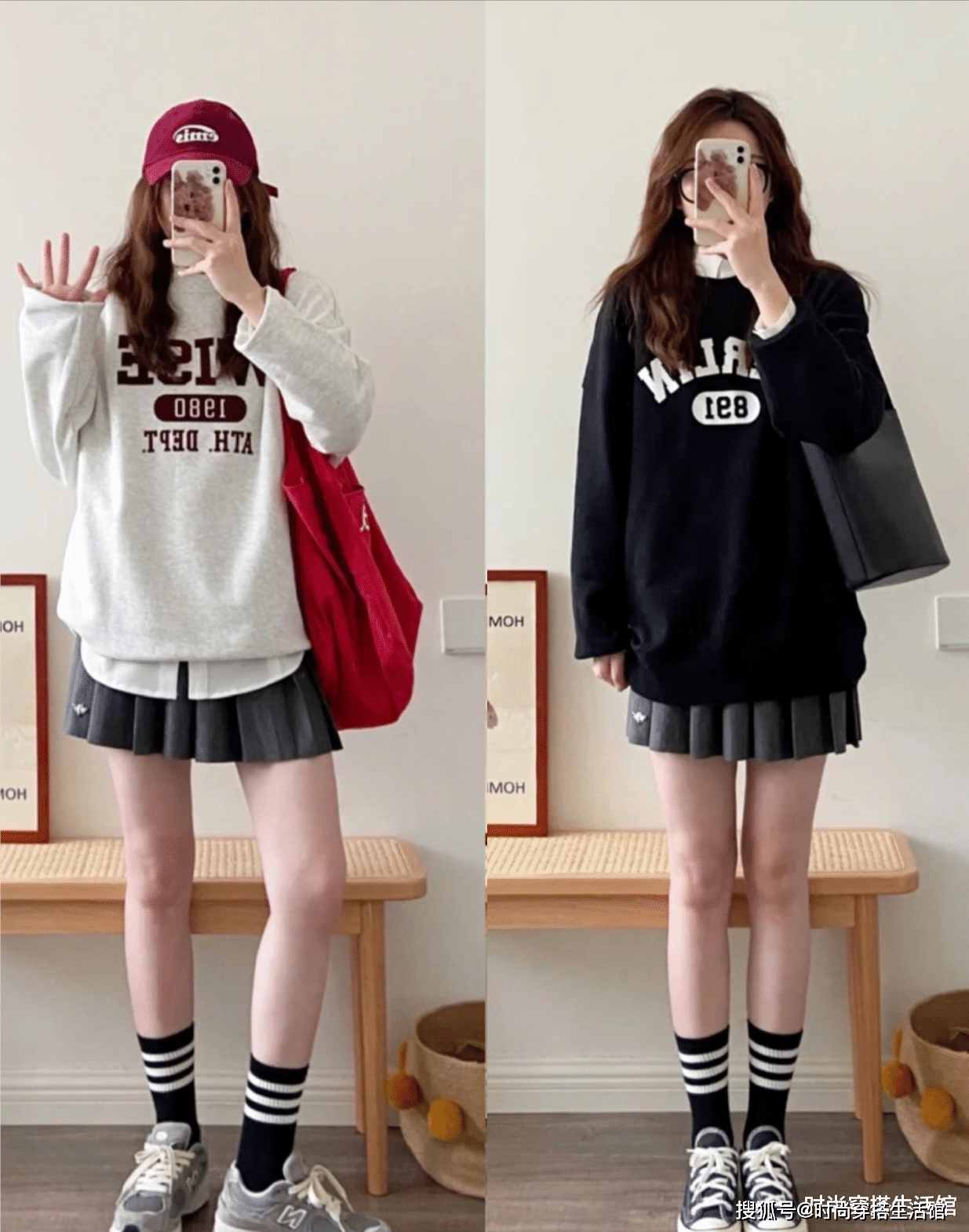 卫衣 卫衣下面别总配牛仔裤，今年流行这样穿，时髦耐看又大方