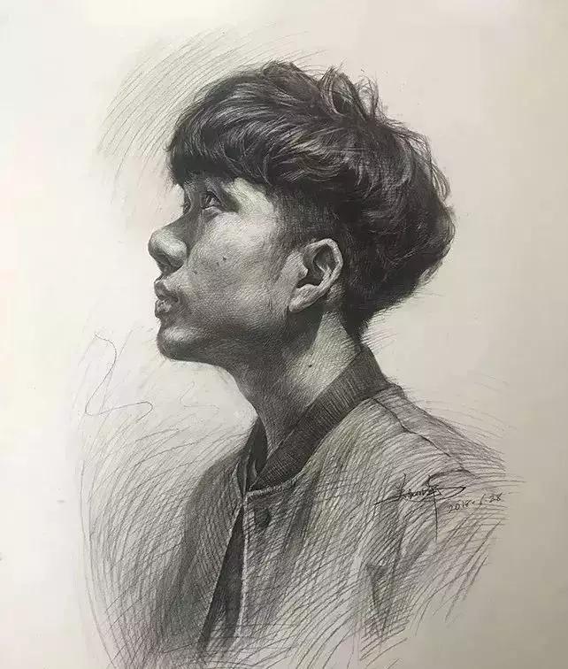 素描素描，速写，头发塑造口诀