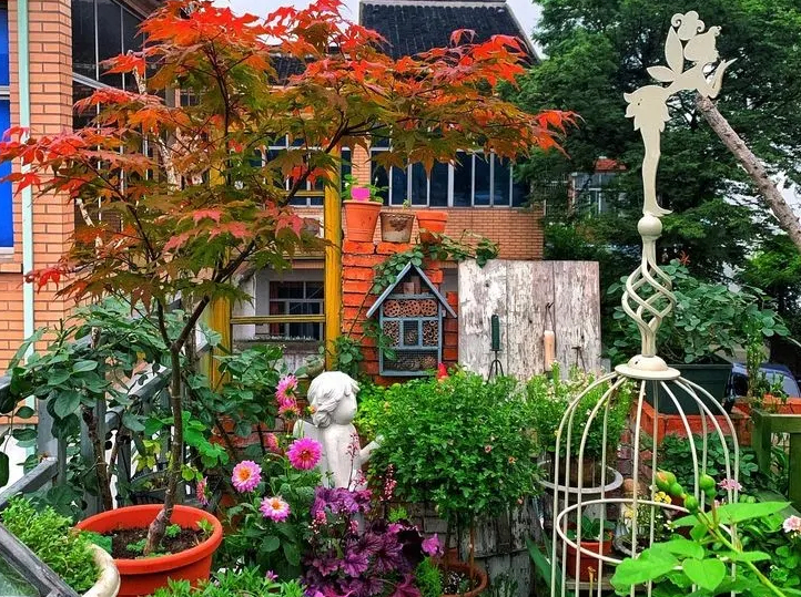 2年DIY改造，35㎡复古风露台花园，破旧屋顶变身为绝美的空中花园_手机