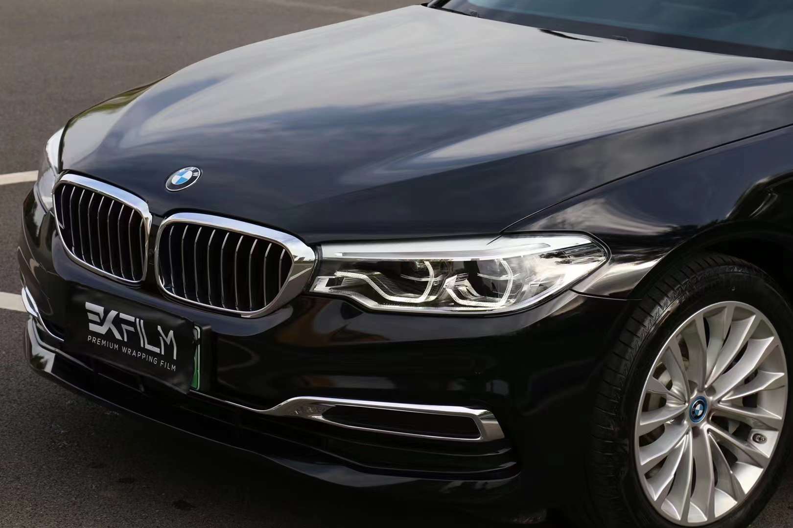 宝马5系全车贴膜ekfilm-ek改色膜pet钢琴黑_搜狐汽车_搜狐网