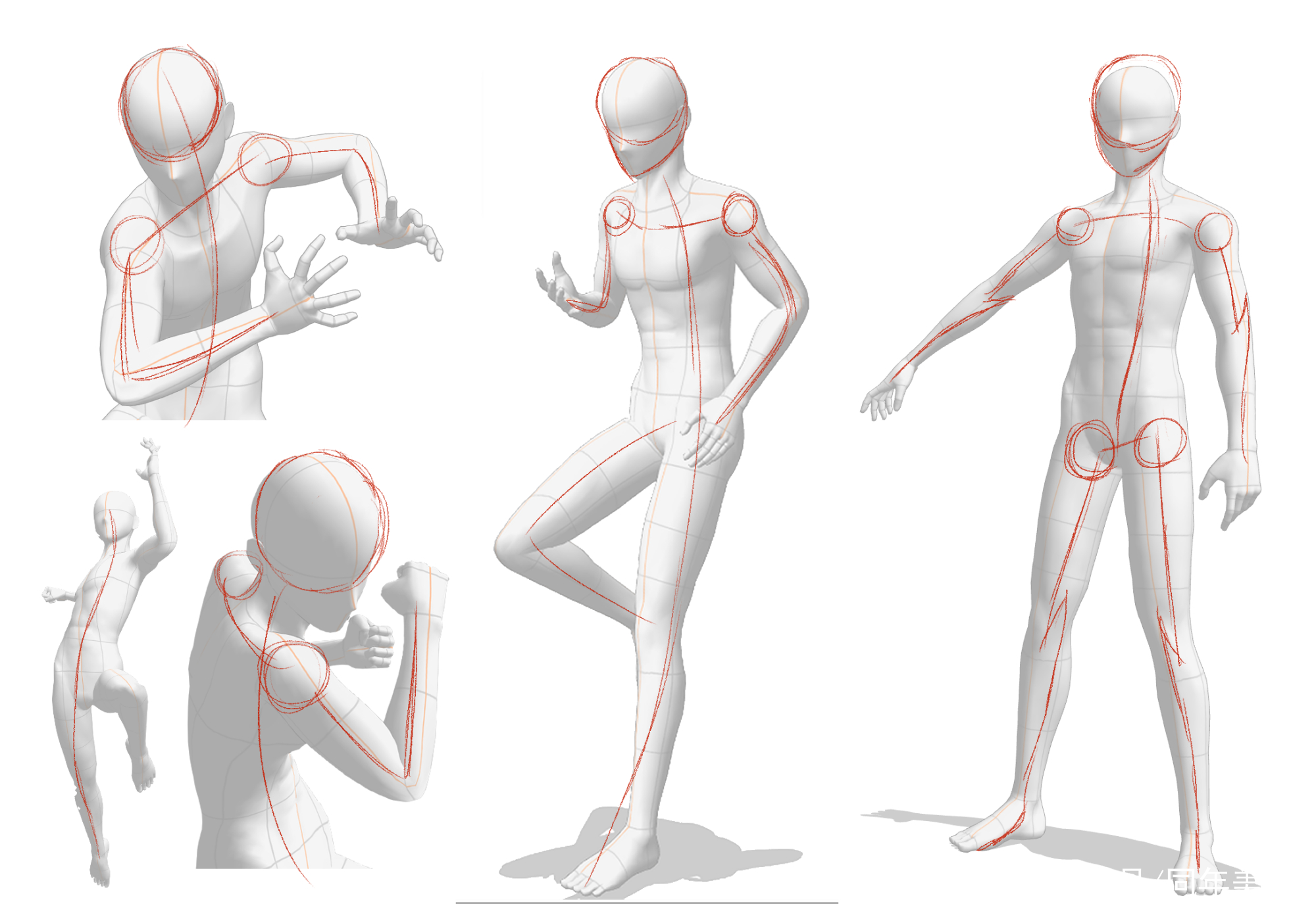 动漫人物姿势怎么画漫画人物的人体怎么画各种姿势