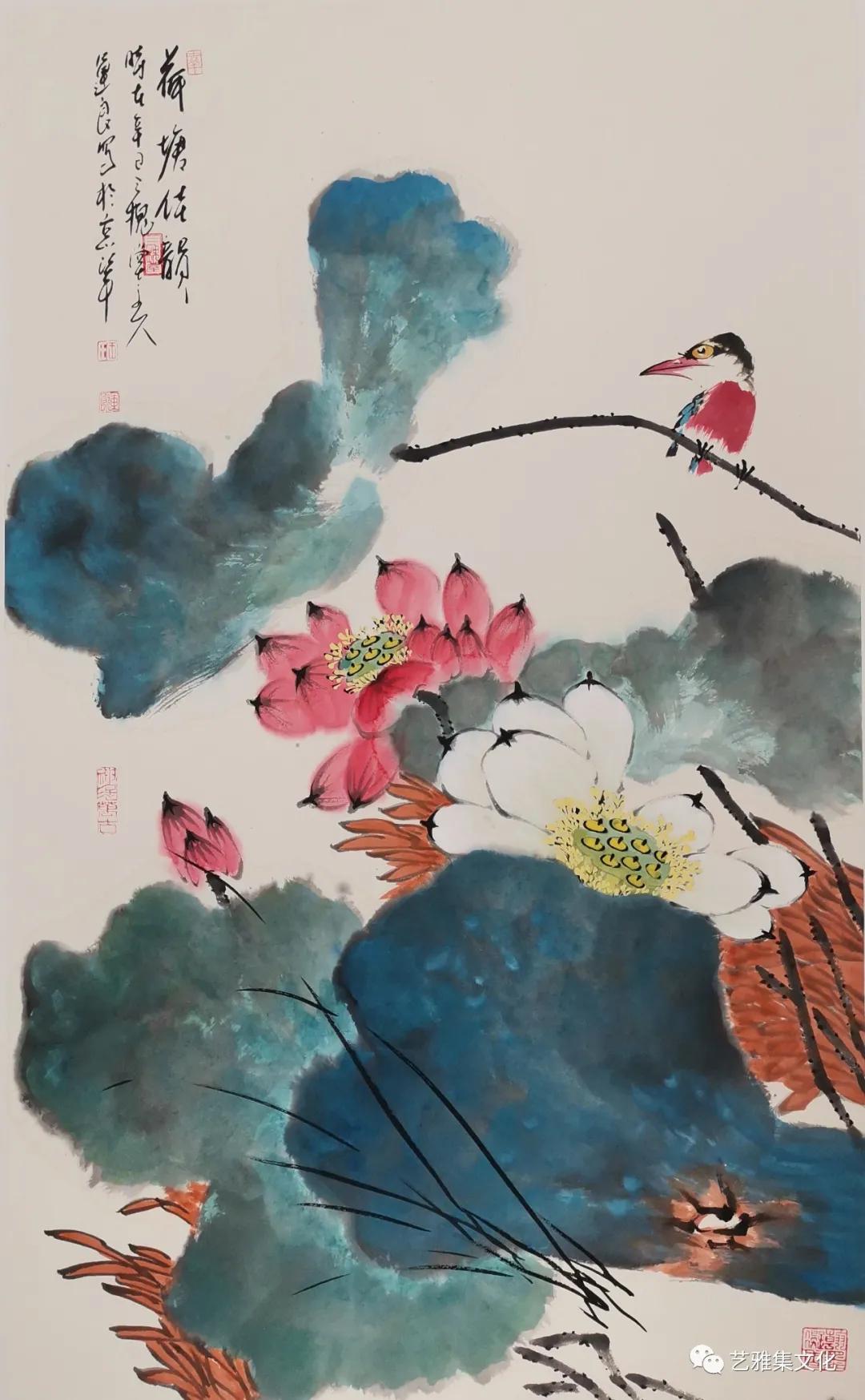 画家王运良国画重彩作品欣赏_书画