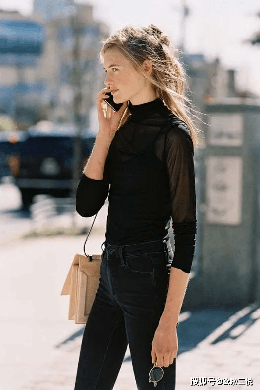 黑色 悦穿搭：全身黑色搭配，照样美又气质