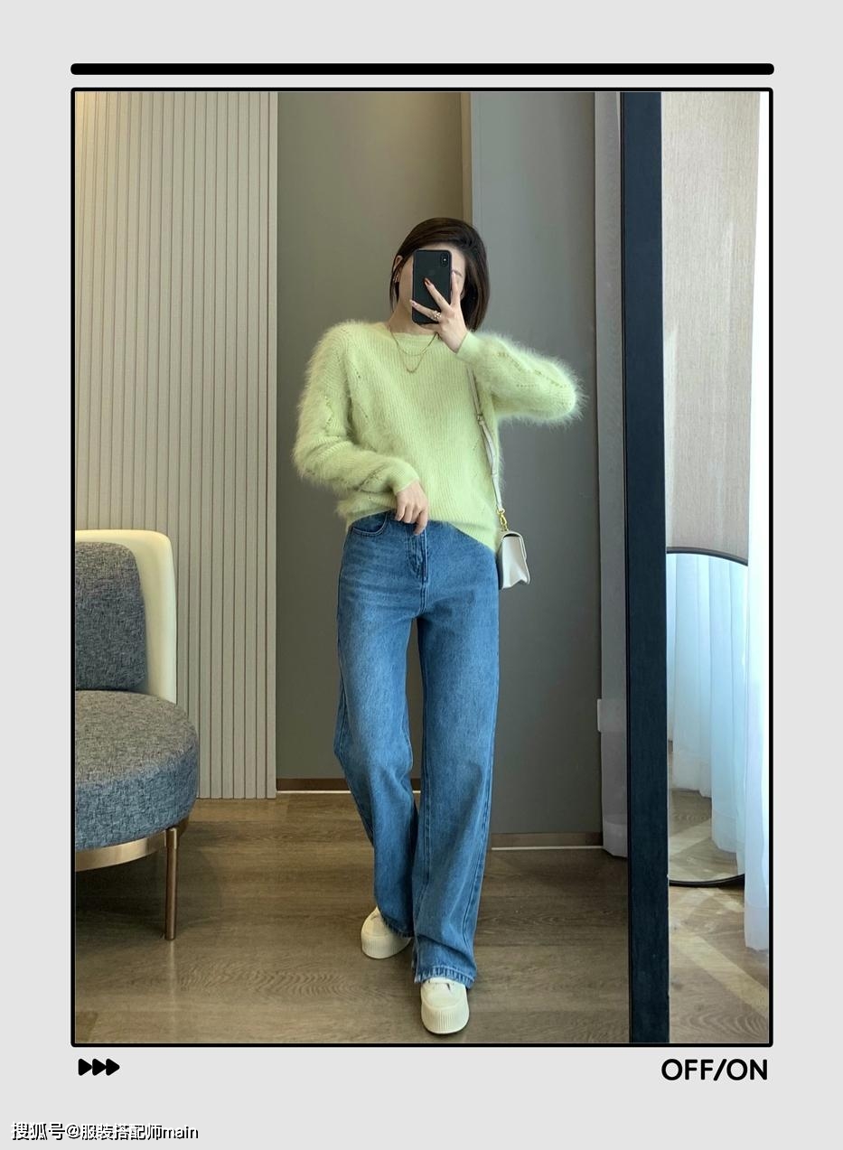 小个子为什么你穿不好阔腿牛仔裤？只因为上衣没选对！