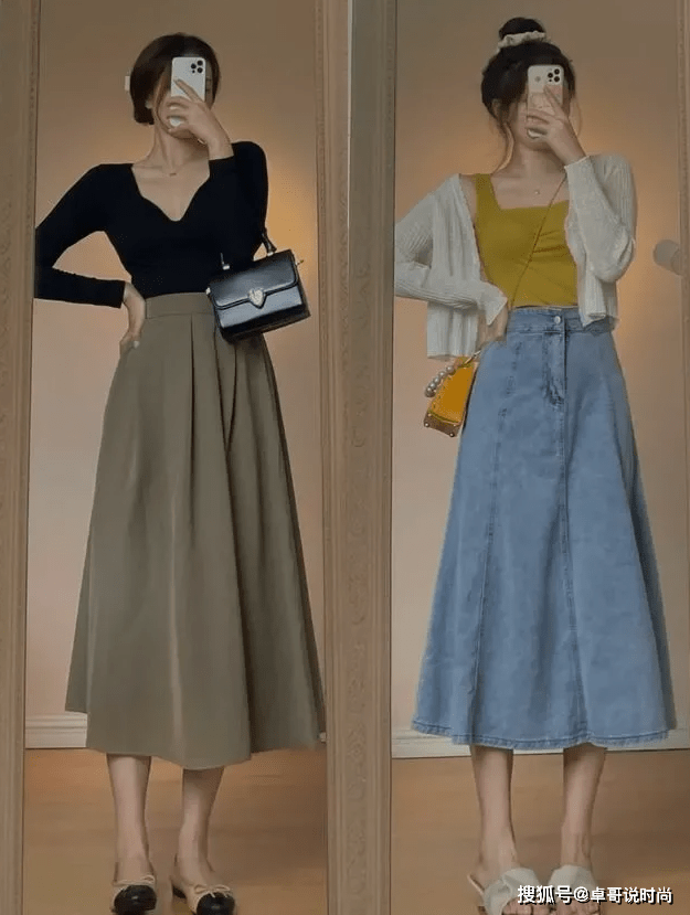 国庆 入秋后的半身裙别急着仍，搭配这些服饰，国庆出游美美的