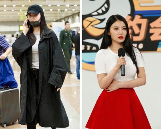 短裙 徐冬冬身材真好，皮质短裙配白色小西服，看着性感又妩媚