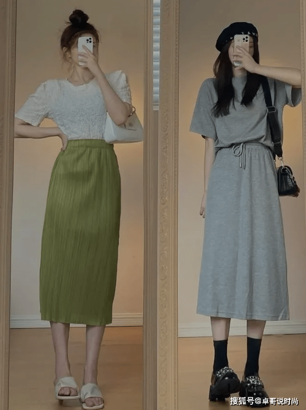 国庆 入秋后的半身裙别急着仍，搭配这些服饰，国庆出游美美的