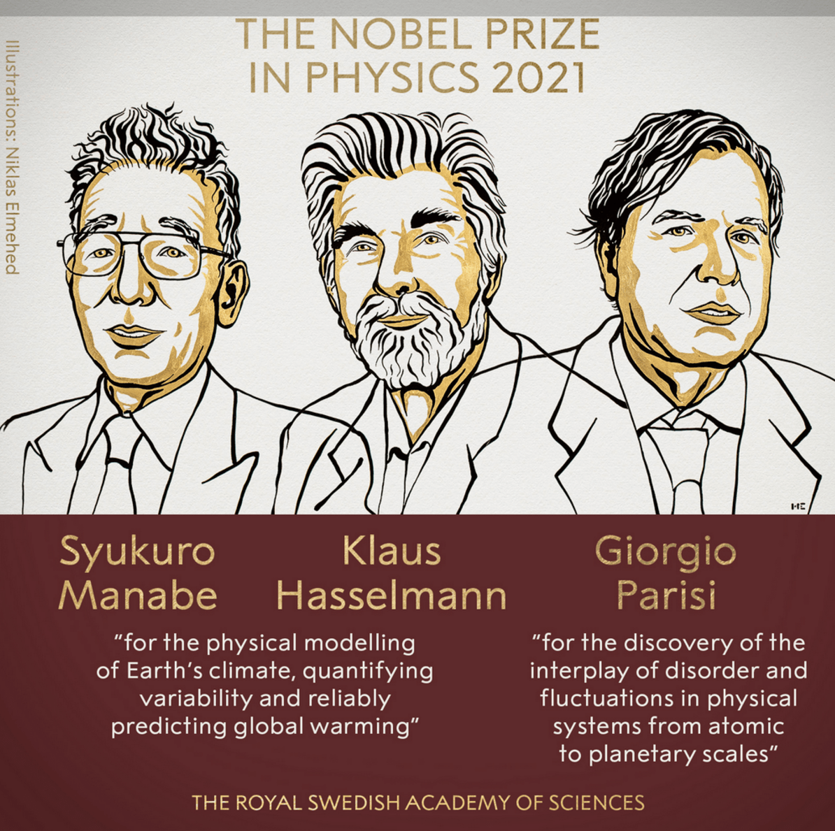 Syukuro|2021年诺贝尔物理学奖揭晓，3位科学家分享奖项