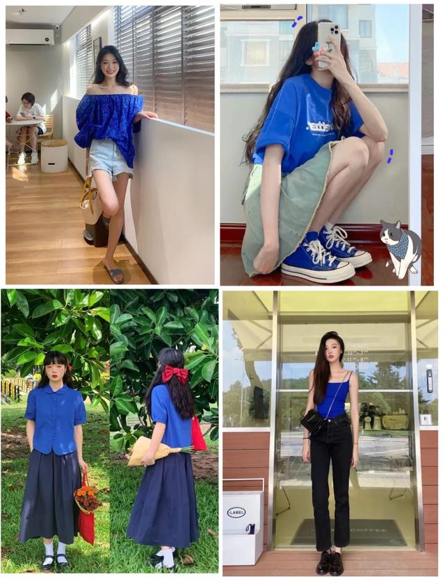 颜色 不懂配色就学这样穿！“蓝色穿搭”的解析分享，搭配出清新简约感