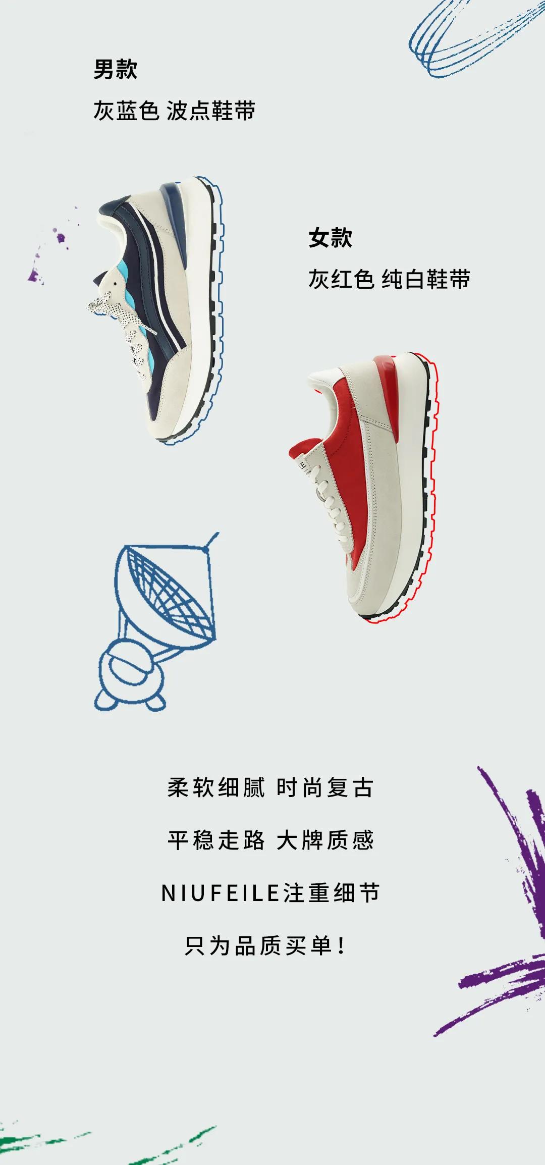 经典 新品预热|纽飞乐推出经典阿甘鞋款，重燃复古风潮！