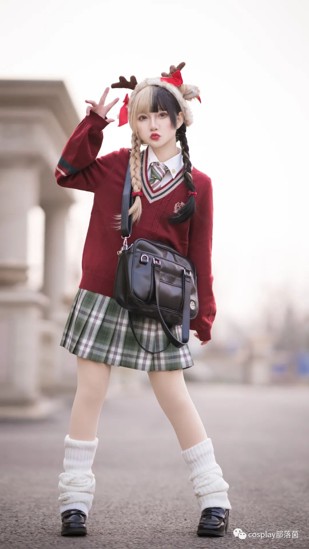 jk少女鹿琦学院甜蜜的圣诞风