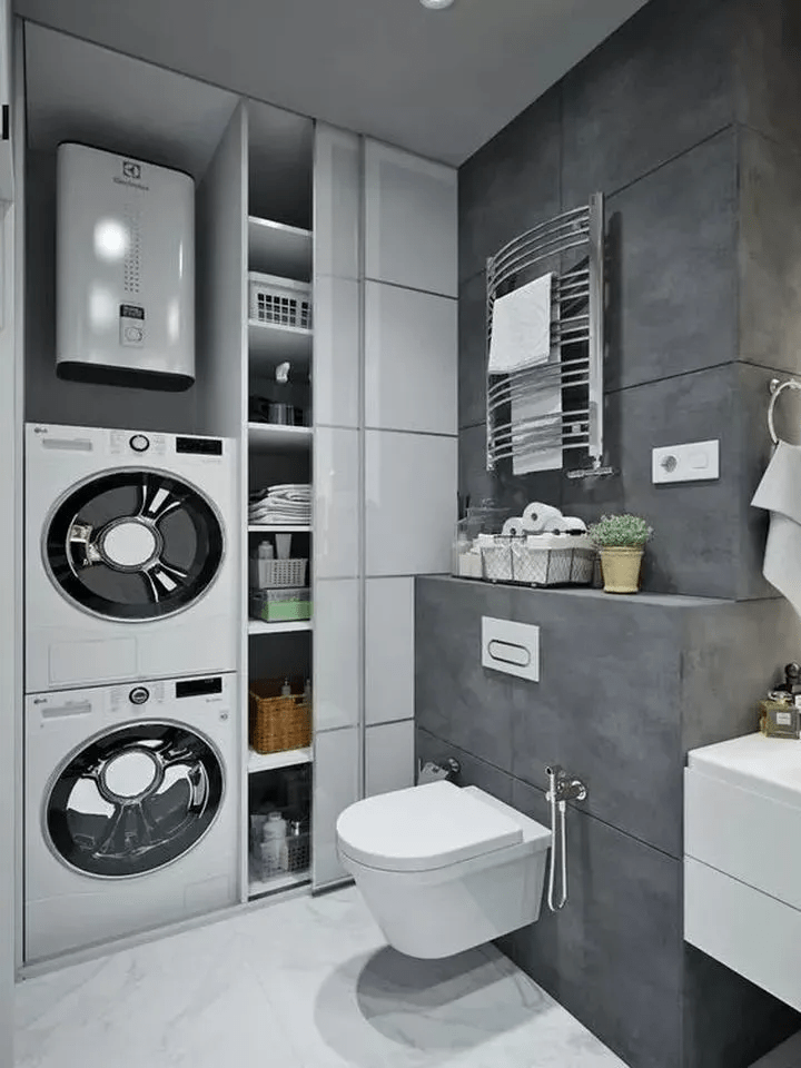 为什么你家卫生间那么挤原来洗衣机摆放有讲究