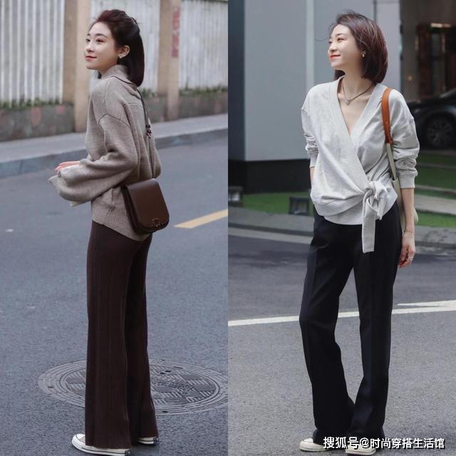 帆布鞋 秋天穿阔腿裤,搭什么鞋子才好看又时髦?