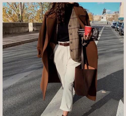 大头 妙啊！厚外套＋阔腿裤＝今冬超流行搭配！真的好看炸了！